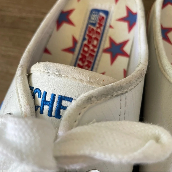 VTG Y2K Skechers Somethin Else Platform Mules Slip On USA FLAG RARE size 8.5 - Picture 7 of 9